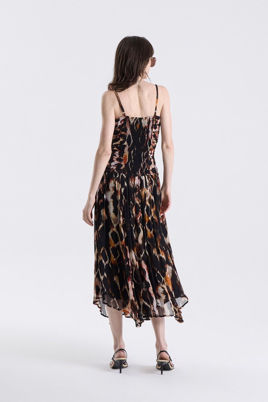 Fleetwood Jackie Midi Dress Marron